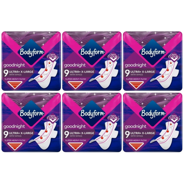 Bodyform Goodnight Ultra Extra Large Pads with Wings 9's