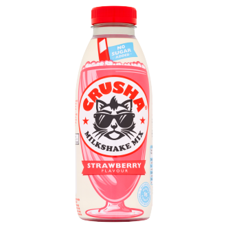 Crusha Strawberry Milkshake Mix No Added Sugar 500ml