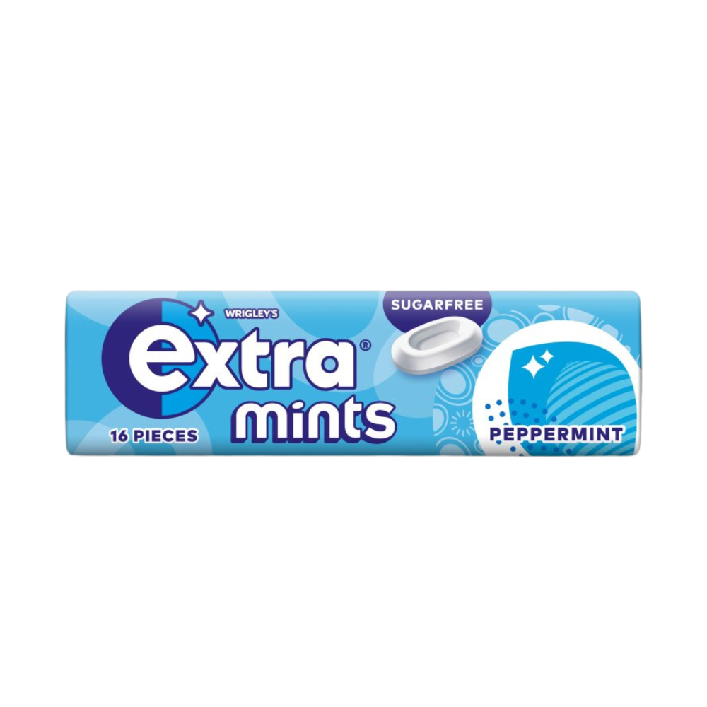 Extra Sugar-Free Peppermint Mints – 16 Pieces per Pack (Pack of 6)