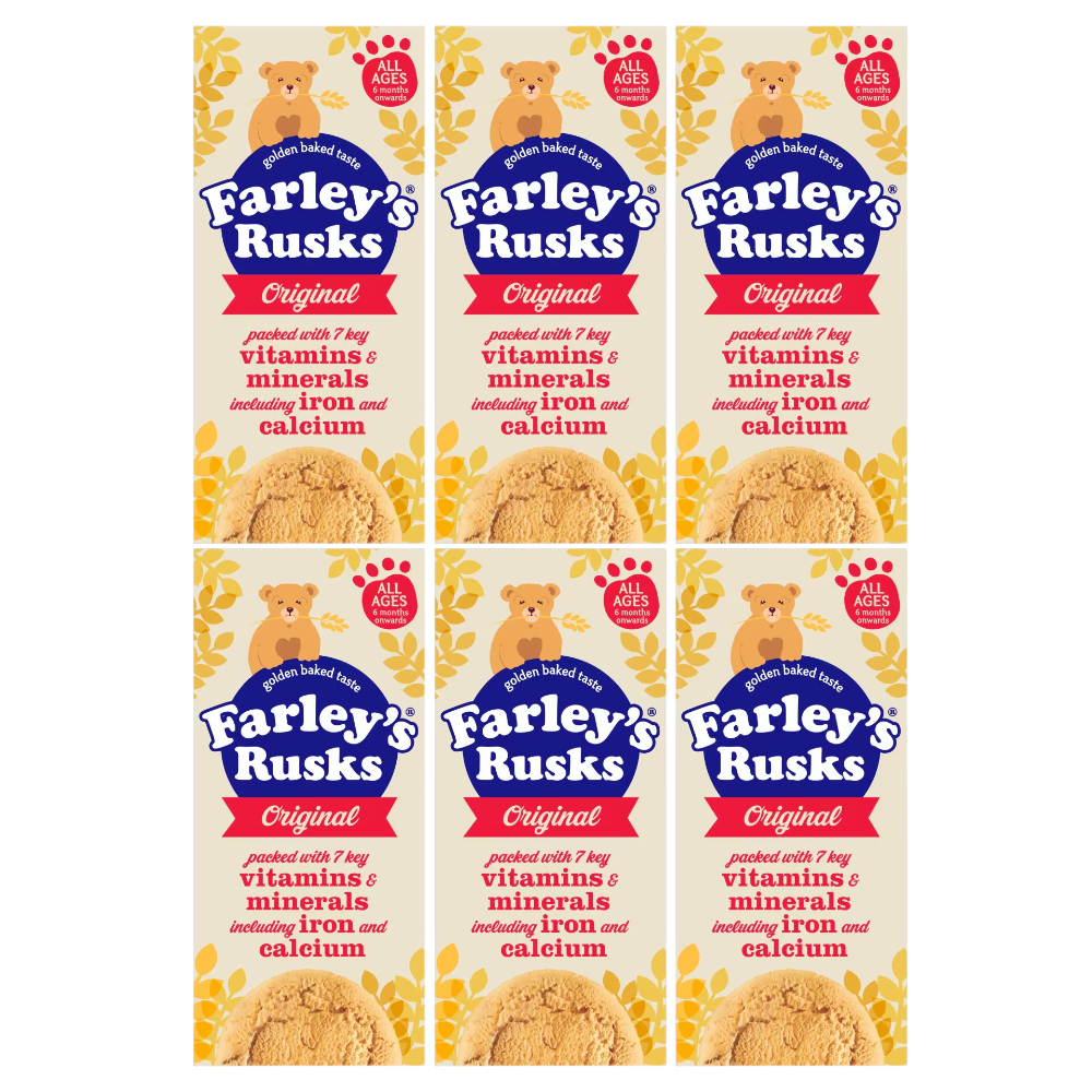 Farley’s Original Baby Rusks – Golden Baked, Vitamin-Rich Cookies (3 Packs)
