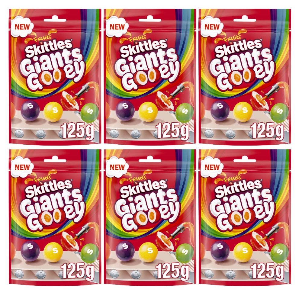 Skittles Fruits Giants Gooey – Pack of 3 (125g)