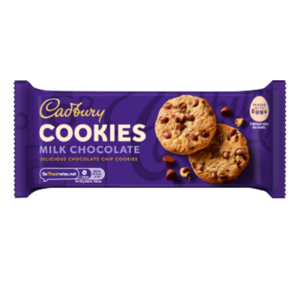 Cadbury Milk Chocolate Chip Cookies Bundle – Soft & Chewy, Chocolatey Snack Pack 135g – Delicious Dessert Treats, Ideal for Sharing or Gifting, Pack of 3