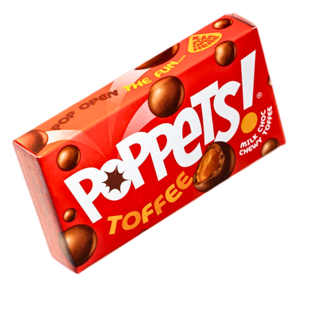 Poppets Milk Chocolate Chewy Toffee Pack of 6, 39g