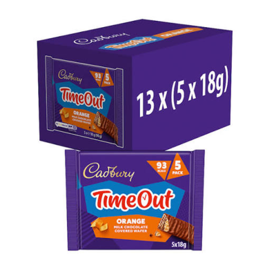 Cadbury Time Out Orange Multipack 5 Pack | Wafer Bars