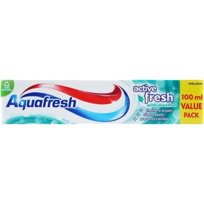 Aquafresh Active Fresh Toothpaste 100ml | Mint Toothpaste