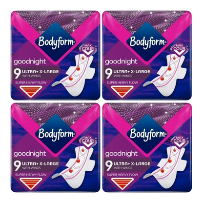 Bodyform Goodnight Ultra Extra Large Pads with Wings 9's