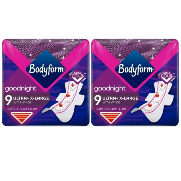Bodyform Goodnight Ultra Extra Large Pads with Wings 9's