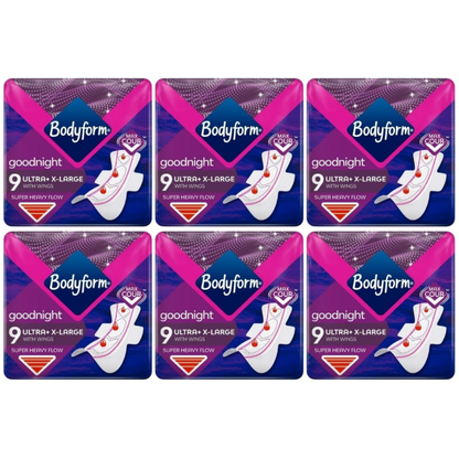 Bodyform Goodnight Ultra Extra Large Pads with Wings 9's