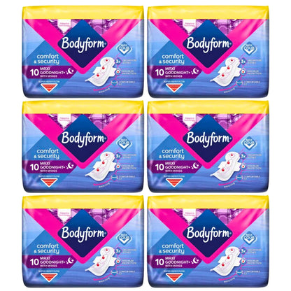 Bodyform Maxi Goodnight Comfort & Security with Wings 10's