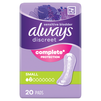Always Discreet Small Incontinence Pads 20 Pack | Bladder Weakness Pads