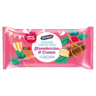 Mcvities Strawberry & Cream Cake Bars 5 Pk