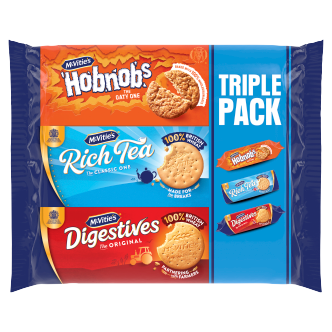 Mcvities Triple Pack Hobnobs Digestives Rich Tea