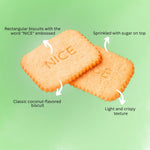 Traditional Nice Biscuits 250g – Coconut-Flavored Biscuit Delight, Pack of 3