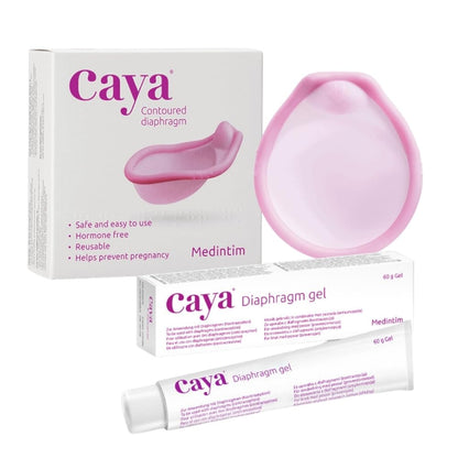 CAYA Contoured Diaphragm & 60g Tube of CAYA Diaphragm Gel