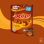 2 Packs of Little Rolo Pouch Bag - Caramel Milk Chocolate Sharing Bag, Chewy Caramel Creamy Milk Chocolate Candy with smooth Golden Toffee (103g)