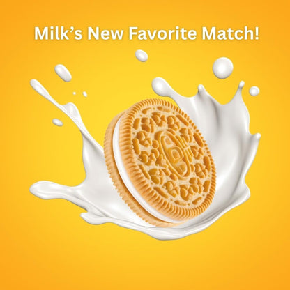 Oreo Classic Golden Sandwich Cookies with Smooth Vanilla Creme Filled, Pack of 4