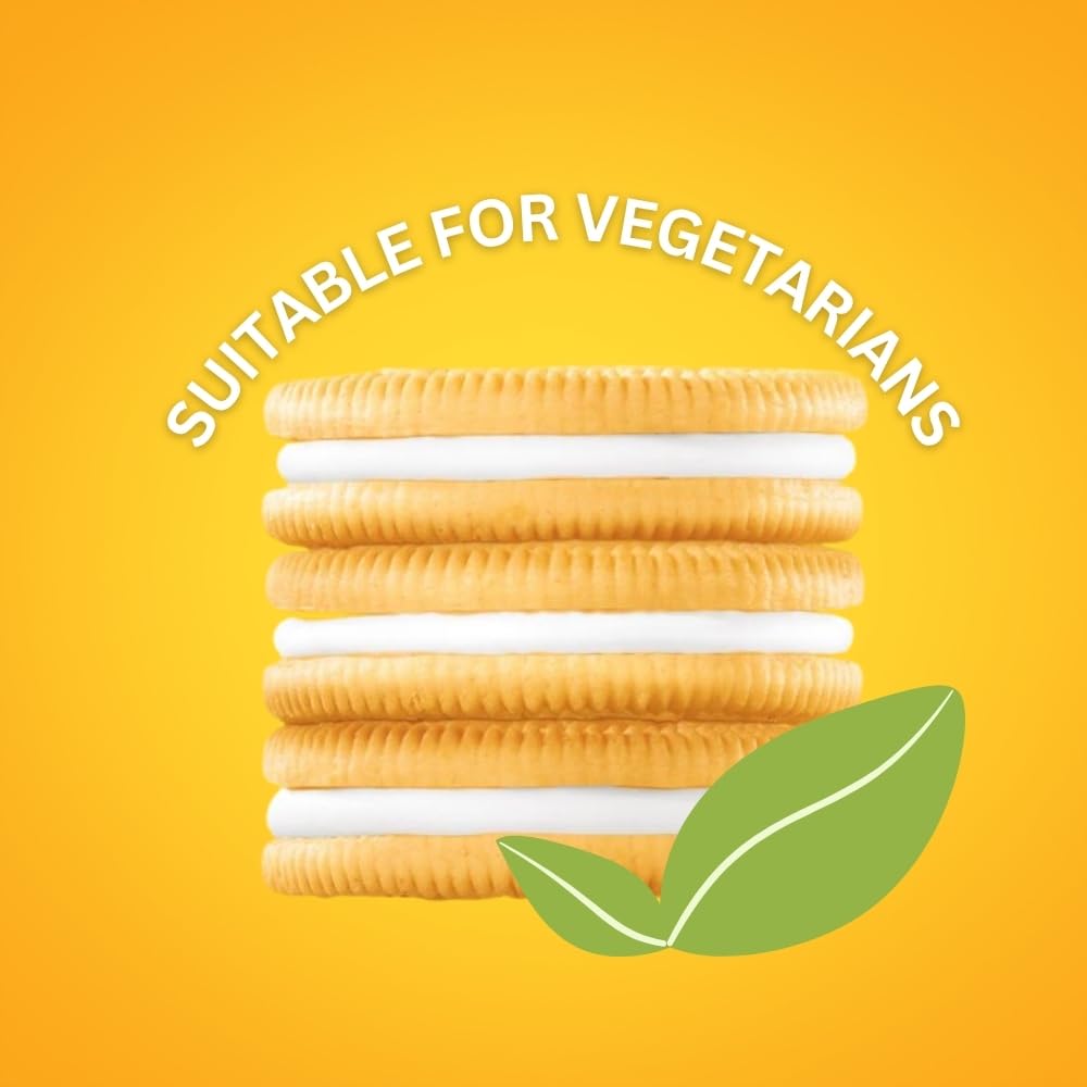 Oreo Classic Golden Sandwich Cookies with Smooth Vanilla Creme Filled, Pack of 4