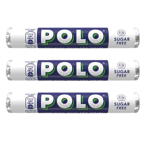 Polo Sugar Free Mints Tubes, 3 x 33g