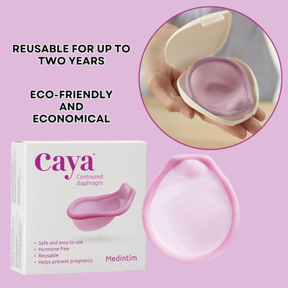 CAYA Contoured Diaphragm & 60g Tube of CAYA Diaphragm Gel