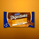 McVities Digestive Caramel Snacksize Cakes 109g | Perfect for Snacking, Sharing and Tea Time 5 slices (Pack of 3)