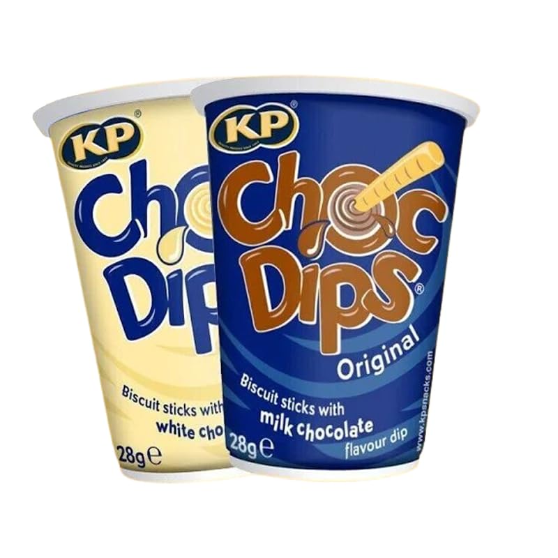 Chocolate Dipping Mini Bundle - Chocolate Dips 3x28g & Milk Dips 3x28g - Melted Milk & Chocolate with Biscuit Sticks