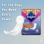 Bodyform Maxi Long Regular Flow Sanitary Towels, Pack of 4 (14 Towels)