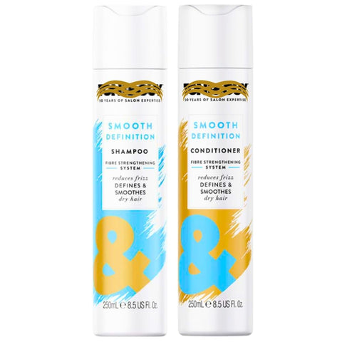 Smooth Hair Shampoo & Conditioner Set – Frizz Control & Moisture Boost for Dry Hair, Strengthening Formula – 2 x 250ml