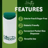 Sweetex Sugar Free, Calorie Free Sweetener Tablets, Convenient Pocket Size Dispenser, Pack of 4, Total of 4800 Tablets