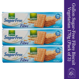 Gullon Sugar-Free Fibre Biscuit Vegetarian Pack of 3, 170g