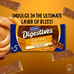 McVities Digestive Caramel Snacksize Cakes 109g | Perfect for Snacking, Sharing and Tea Time 5 slices (Pack of 3)