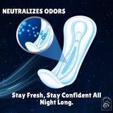 Always Maxi Night Profresh | Ultra Absorbent with Odor Protection for Night Use – 3 Pack Bundle (Total 27 Pads) + Sanitary Bag