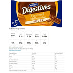 McVities Digestive Caramel Snacksize Cakes 109g | Perfect for Snacking, Sharing and Tea Time 5 slices (Pack of 3)