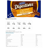 McVities Digestive Caramel Snacksize Cakes 109g | Perfect for Snacking, Sharing and Tea Time 5 slices (Pack of 3)
