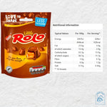 2 Packs of Little Rolo Pouch Bag - Caramel Milk Chocolate Sharing Bag, Chewy Caramel Creamy Milk Chocolate Candy with smooth Golden Toffee (103g)