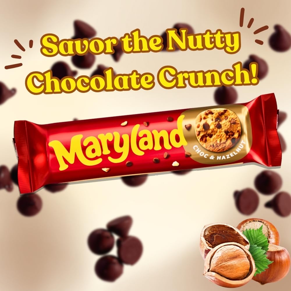 Chocolate Chip Cookie Bundle Pack - Maryland Chocolate Chip & Hazelnut 200g x Pack of 4