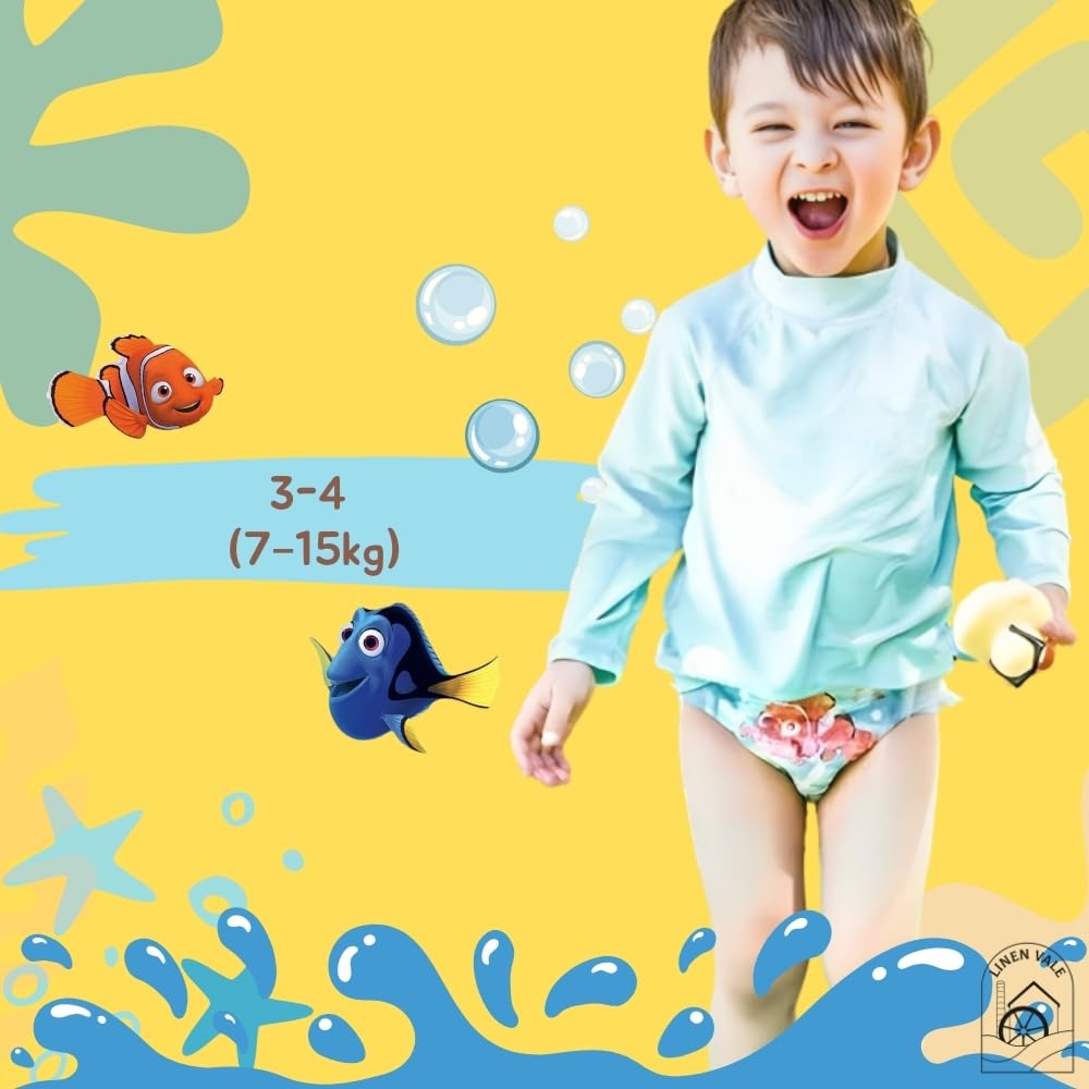 Huggies Little Swimmers Swim Pants for Babies Size 3-4 (10-17 kg) 12 Swim Pants Pack of 2