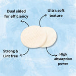 Cotton Pads – 5 Packs of 105 Rounds – Gentle, Dual-Sided Makeup Removal Pads with Ribbed and Smooth Surfaces