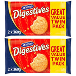 Mcvities Digestives The Original Cracker Biscuit Twin Pack of 360g (Pack of 2)