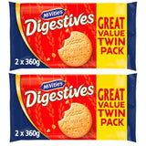 Mcvities Digestives The Original Cracker Biscuit Twin Pack of 360g (Pack of 2)