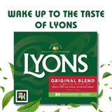 Lyons Original Blend Irish Tea Bags Smooth Taste and Unique Refreshing Aroma 232g (80 Tea Bags) x Pack of 2