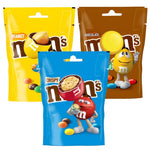 Mini Assorted Candy Coated Chocolate Sharing Pouch Milk Chocolate 125g, Crispy 107g & Peanut125g (3 Packs)