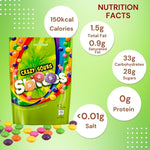 Assorted Sweet Skittles Fruit Flavoured Sharing Pouch - Skittles Wild Berry & Tropical, Fruits Giants & Crazy Sours (4 Packs)