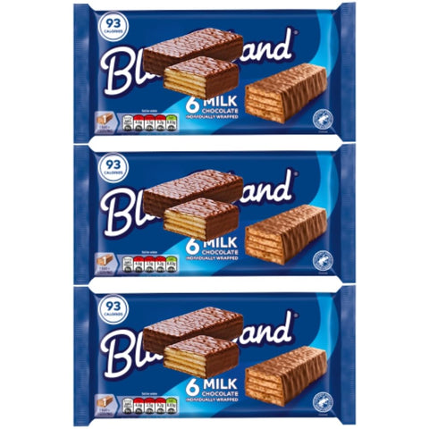 Chocolate Wafer Bar Bundle | BlueRiband Milk Chocolate Wafer Bars – 6 x 18g | Classic Crispy Wafers Coated in Smooth Milk Chocolate | 92 Calories Per Bar, 108g Total, Pack of 3