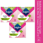 Bodyform So Slim Liners - Individually Wrapped, Lightly Scented, Extra-Breathable - CurveFit Technology, Slim for Snug Fit - Flexible and Absorbent Thin Pads for Women - Pack of 30 (90 Liners)
