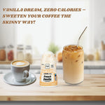The Skinny Food Coffee Flavour Vegan Syrup Bundle Pack - Salted Caramel, French Vanilla & Hazelnut Praline Concentrate with sweetener 60ml x Pack of 3