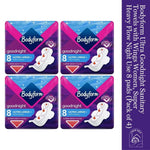 Bodyform Ultra Goodnight Pads with Wings | Sanitary Towels for Super Heavy Flow | Ultra Large+ Night Protection – Pack of 4