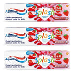 Kids Toothpaste Splash 50ml | Cavity Protection for Ages 3-8, Enamel Strengthening, Gentle Formula with Fun Flavor (Pack of 3)