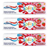 Kids Toothpaste Splash 50ml | Cavity Protection for Ages 3-8, Enamel Strengthening, Gentle Formula with Fun Flavor (Pack of 3)