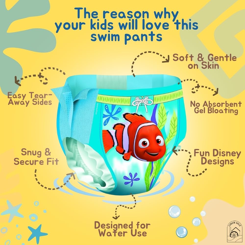 Huggies Little Swimmers Swim Pants for Babies Size 3-4 (10-17 kg) 12 Swim Pants Pack of 2