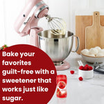 Strawberry-Flavored Low Calorie Sweetener Bundle – Sugar Substitute for Coffee, Tea & Baking – Keto Friendly, Diabetic Safe – Pack of 6 (40g Each)